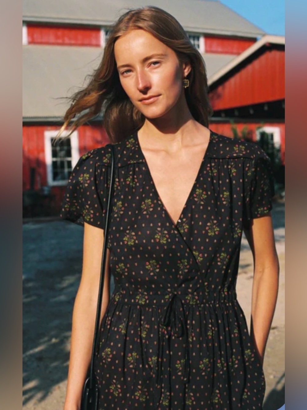 Christy Dawn Simple Dawn Dress — Noir Strawberry Large - Picture 10 of 11